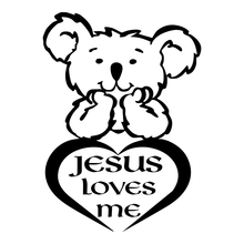 Jesus Loves Me-pegatina de vinilo de ventana de camión, coche de Dios religioso de peluche, portátil 2024 - compra barato