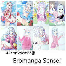 8 pcs/lot Anime Eromanga Sensei Embossed posters Toy Poster sticker for gifts Size 42x29CM 2024 - buy cheap