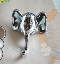 Elephant Chrome Silver Wall Hook Curtain Tie Backs / Animal Coat Hooks Decorative Clothes Hangers Hat Hangers Kitchen Hooks 2024 - buy cheap