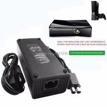 AC 100-240 В адаптер питания зарядное устройство EU/US/UK Штекер кабель для Xbox 360 Slim замена зарядное устройство со светодиодным индикатором 2024 - купить недорого