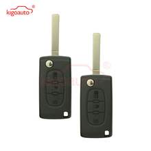 Kigoauto 2 шт. 3 кнопки средняя кнопка света 433 МГц PCF7941 ASK VA2 лезвие для Citroen C2 C3 C4 C5 C6 складной Автомобильный ключ 2024 - купить недорого