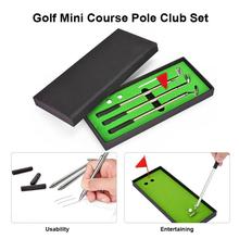 Conjunto de jogo de tabuleiro de mini golf, caneta esferográfica para taco de golfe, presente criativo, brinquedo de treinamento 2024 - compre barato