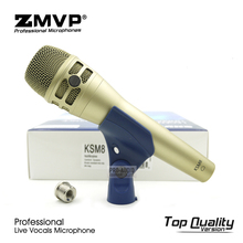 Microfone super cardioide ksm8c profissional, microfone com fio dinâmico ksm8 para gravação de estúdio, karaokê 2024 - compre barato