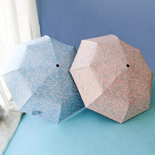 Творческий ветрозащитный зонтик дождь Мини Рыба Узор ветрозащитный Anti UV три складной для женщин 8 К 2024 - купить недорого
