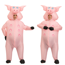 Adult Inflatable pink pig Costume Carnival Halloween Costumes for women men Animal pig Cosplay Clothing Fancy Dress Suit Unisex 2024 - buy cheap