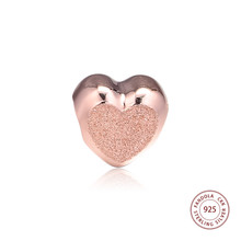 Matte Brilliance Heart Charm Fits Pandora Bracelet Agrent 925 Sterling Silver Love Beads for Jewelry Making Berloques Kralen 2024 - buy cheap