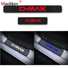 4D Carbon Fiber  Sticker For Isuzu D-MAX Car Door Sills Stickers Car Door Threshold Plate Entry Guard Car Accessories 4Pcs 2024 - buy cheap