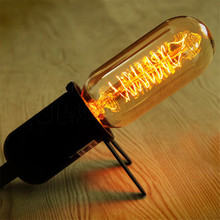 CLAITE 40 Вт винтажная лампа накаливания T45 E27 220 В Ретро лампа накаливания Эдисона прозрачные трубки 2024 - купить недорого