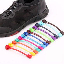 1Pcs Shoelaces Unisex No Tie Locking Round Elastic Shoelace Sneakers Shoe Laces 2019 fashion hot sale shoelace for women men 2024 - buy cheap
