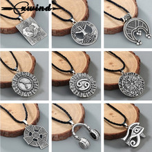 Cxwind Retro Norway Viking Axe Necklaces Thunder shield of Perun Slavic Axes Charm Pendant Amulet men Necklace Norse Jewelry 2024 - buy cheap