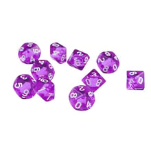 D10 Purple Ten Sided Gem Dice for RPG Games Set of 10 Dice 2024 - buy cheap