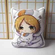 Natsume yuujinchou travesseiro brinquedo anime takashi madara gato bonito pelúcia curta boneca dupla face fronha 42cm para o presente 2024 - compre barato
