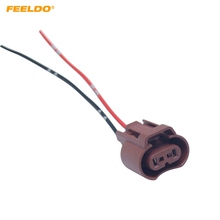 FEELDO 1Pair Auto Fog Light Plug For Toyota Honda Mazda Headlight Lamp 9006 HB4 Connector With Wire Cable Adapter #MX5953 2024 - buy cheap
