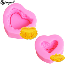 M2015 Rose Heart 3D Candle Soy Wax Mould Scented Soap Handmade Silicone Mold Plaster Resin Clay Diy Craft Home Decoration 2024 - buy cheap