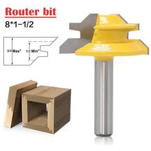 Woodworker Lock Miter Router Bit 45 Degree Width 8*1-1/2 Woodworking Drill Bit 8mm Shank Tenon Cutter Woodwork Milling Cutters 2024 - buy cheap