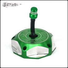 Tampa para tanque de gasolina de motocicleta, tampa verde, azul e preta para kawasaki kfx450r klx450r kx250 kx450f klx110l kx 2024 - compre barato