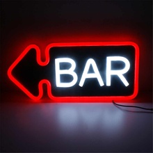 BAR Sign LED Neon Light PVC Bar Club Wall Light Lamp Decoration Lighting Neon Bulbs Board Handmade Visual Artwork 2024 - buy cheap