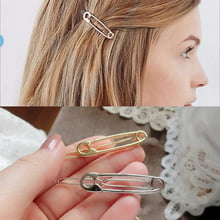 Hot Sale 1pc Simple Exquisite Golden Silvery Metal Hair Clip Bridesmaid Hairpin Accessory for Women Girls 2024 - buy cheap