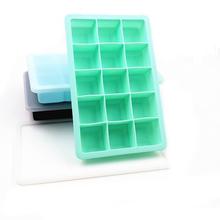 15 grade de silicone cubo de gelo bandeja cubo de gelo molde caixa de fabricante de gelo com tampa doces bolo pudim moldes de chocolate recipientes 2024 - compre barato