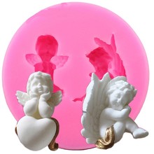 Angel 3D Playmer Clay Mold Chocolate Gypsum Cake Decorating Tools DIY Resin Fondant Silicone Molds Baking Silicone Mould 2024 - buy cheap