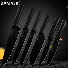 Damask Knives Set Kitchen Knife 3cr13 Stainless Steel Knives Paring Utility Santoku Chef Bread Slicing Knives Cooking Accessory 2024 - buy cheap