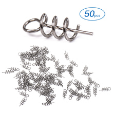 50PCS Fishing Hook Centering Pins Fixed Latch Needle Spring Twist Lock for Soft Lure Bait Worm 2024 - buy cheap