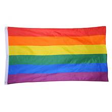 90*60cm Rainbow Flag 1pc Lesbian Gay Parade Banners LGBT Friendly Banners Pro Lesbian Pride LGBT Polyester Colorful 2024 - buy cheap