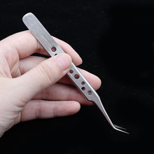 1pcs High Precision Stainless Steel Curved Tweezers Forceps 2024 - buy cheap