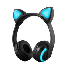 Wireless Bluetooth Headset Glowing Cat Ear Earphones Stereo Music Headphones w/ Mic Adjustable Headband for Laptop Smartphone 2024 - buy cheap
