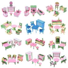 Имитационная миниатюрная мебель, игрушки для детей, деревянная 3D кукольная мебель, игрушка для детей, игрушка для ролевых игр, детские куклы, домашняя комната, Acces 2024 - купить недорого