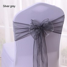 50PCS Organza Chair Cover Bow Knot for Wedding Banquet Event Birthday Party Decoration Organza Chair Sashes Chair Decor 2024 - buy cheap
