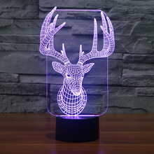 Deer-Luz Led nocturna creativa para niños, lámpara de ambiente, regalo electrónico creativo, juguetes de dibujos animados 2024 - compra barato