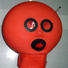Mascarilla de látex de doble capa, cubrebocas único de goma, 100%, color rojo y negro, talla XXS-XXL 2024 - compra barato