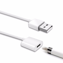 1 м карандаш зарядное устройство кабель адаптер для iPad Pro 12,9, 10,5 дюйма, штекер-гнездо удлинитель USB зарядный Шнур для Apple Pen iPencil 2024 - купить недорого