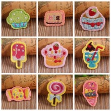 New food Cake Lollipop Ice cream Fruit Embroidery Patches for Clothing Iron on Kids Clothes Appliques Badge Stripes Sticker 2024 - buy cheap