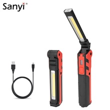 2 in 1 USB Rechargeable COB LED Flashlight Magnetic Work Light Inspection Lamp Camping Tent Lantern Hand Torch Built-in Battery 2024 - buy cheap