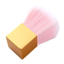 1 pc ouro escova de unhas acrílico uv gel arte do prego pó limpeza removedor de pó gradiente escova manicure unha arte cuidados ferramenta 2024 - compre barato
