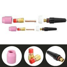 5Pcs Tig Welding Torch Stubby Cup Gas Collet Body Lens Kit For Tig WP-17/18/26 2024 - buy cheap