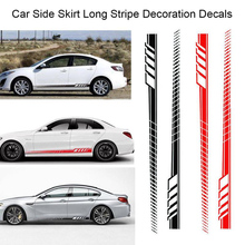 2pcs Car Styling Auto SUV Vinyl Graphic Car Stickers Long Stripe Side Skirt Decal Stripe DIY Car Body Decals Car Accessories 2024 - buy cheap