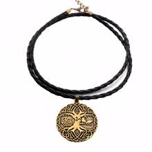 Antique Gold Color Tree Of Life Pendant Necklace For Men Punk Hip Hop Women  Leather Choker Chain Shellhard Vintage Jewelry Gift 2024 - buy cheap