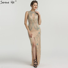 New Diamond Beading Luxury Evening Dresses 2021 Sleeveless Illusion Mermaid Fashion Sexy Evening Gowns Serene Hill LA6578 2024 - buy cheap