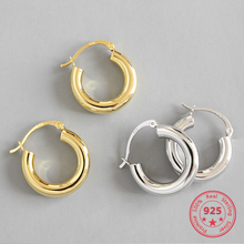 Korea New Style 100% 925 Silver Earrings Fashion Concise Delicate Round Stud Earring Fine Jewelry for Female 2024 - buy cheap