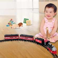 Классический Электрический поезд, пассажирская карета, детская железная дорога, Игрушечная модель, игрушки, подарок на Рождество, день рождения, развивающая игрушка 2024 - купить недорого
