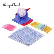 Durable Deluxe Bingo Game Set Kit Lottery Toy Plastic Cage Board Balls Cards Markers 2024 - buy cheap