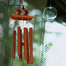 MagiDeal high quanlity Handmade Bamboo Tubes Oriental Hanging Bell Wind Chime Feng Shui Ornament 2024 - buy cheap
