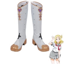 Amor ao vivo sol mari ohara aqours wonderland cosplay botas femininas sapatos brancos 2024 - compre barato