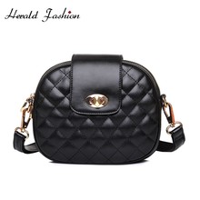 Herald Fashion Diamond Lattice Small Shoulder Bag for Women Quality Leather Female Flap Bag Classical Ladies Crossbody Bag Sac 2024 - buy cheap