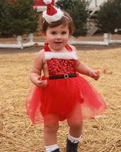 Kids Baby Girls Christmas Sequin Romper Dress 2024 - buy cheap