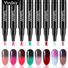 Yinikiz Temperature Change UV Gel Lacquer Pen Gel Nail Polish Manicure Thermo Gel Nail Art Hybrid Varnish Newest Package 2024 - buy cheap