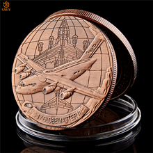 Eua militar fighter gloemaster réplica bronze banhado desafio moeda artesanato colecionável 2024 - compre barato